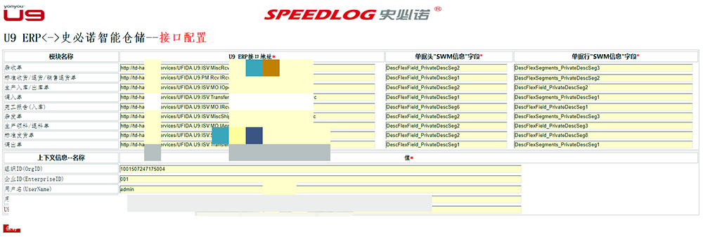 用友U9 ERP-史必诺SWM系统对接